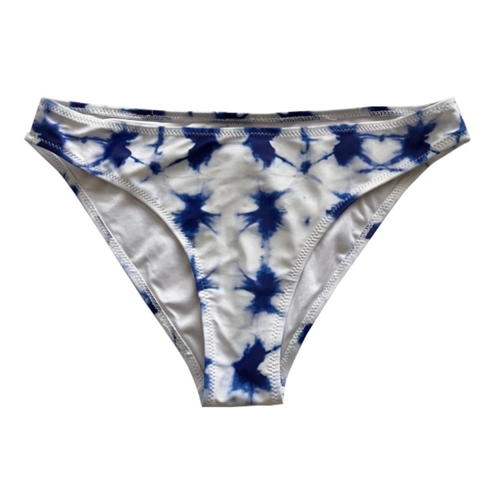 Cupshe Blue & White Tie Dye Bikini‎ Bottom